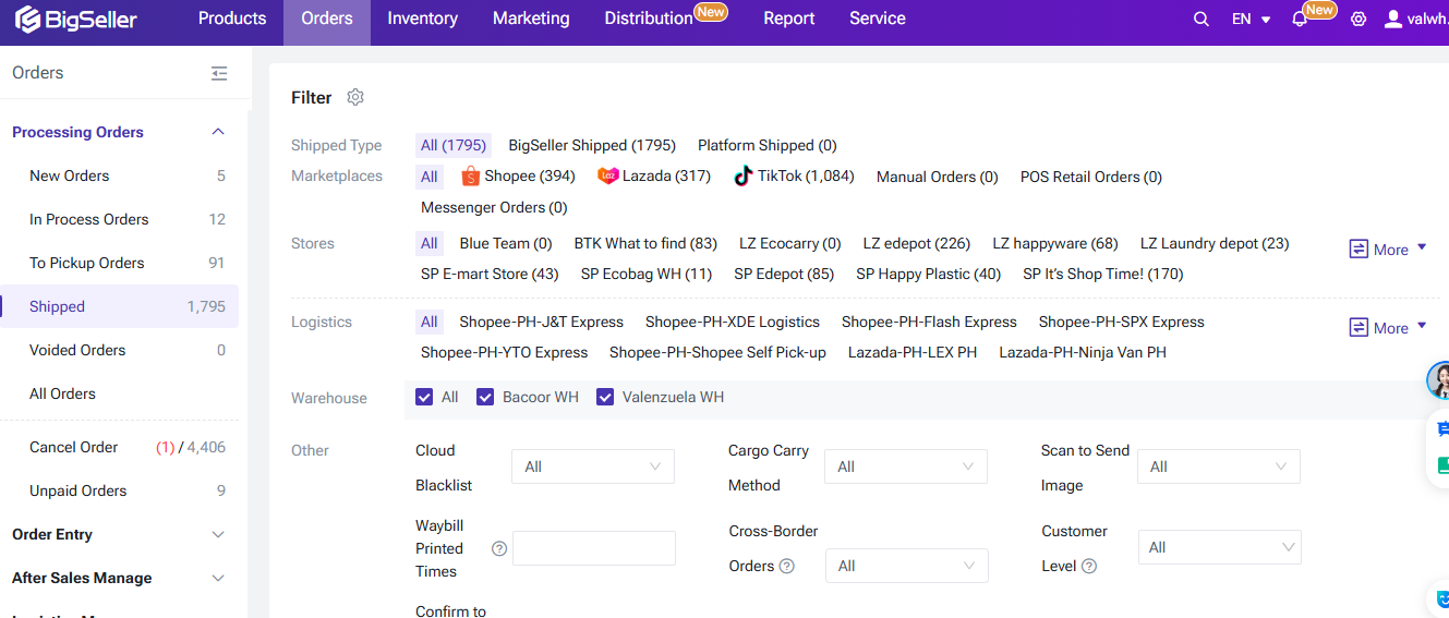 BigSeller Order Monitoring